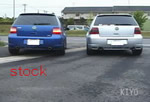 Stock muffler on Golf R32. 3