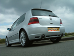 Volkswagen Golf R32 with Milltek Sport exhaust fitted. This system features the Jet-style trims 6