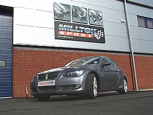 BMW 335i Coupe performance exhaust in development