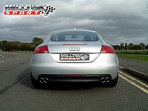 Quad-outlet exhaust system for Audi TT 2.0T FSi